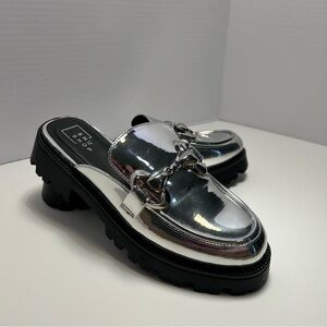 ShuShop Silver Loafers with Black Soles Women’s size 10